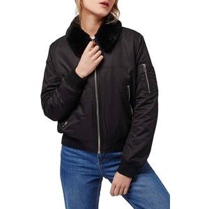 Topshop fur bomber jacket